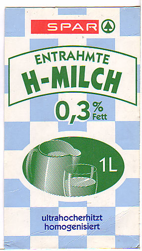 Deutschland: Spar - Entrahmte H-Milch