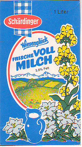 sterreich: Schrdinger - Wiesenglck Frische Vollmilch