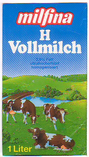 Deutschland: Milfina - H Vollmilch, ultrahocherhitzt, homogenisiert